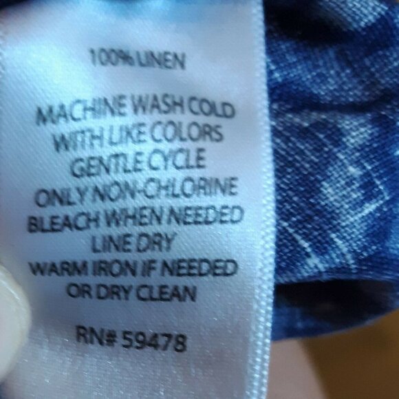 Cynthia Rowley 100% Linen Aztec Shorts. Blue 6 - Picture 7 of 7